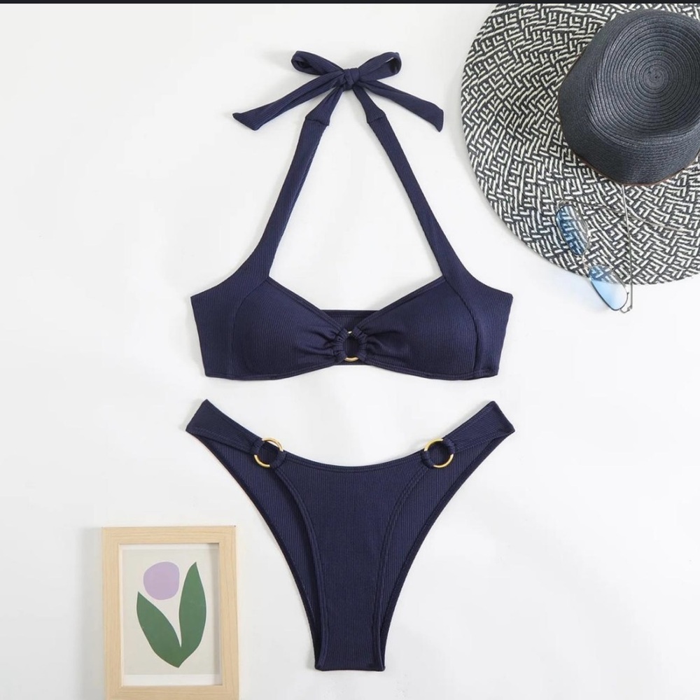 Navy Blue Bikini Set